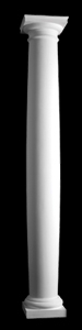 10" x 8'-0" - Design #208 -  PolyStone  Belly Column - Tuscan components