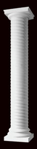 Design #190 - Wood - Rope Twist w/ Roman Doric capital and Ionic base - All sizes available