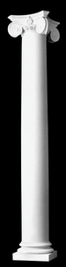 8" x 8'-0" - Design #239 - PolyStone - Empire w/Necking cap - Attic base