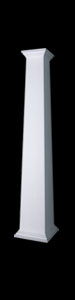 Design #370 - PVC - Plain Bungalow with Style 1 capital & base - 12" x 3'-0"