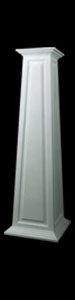 Design #372 - PVC - Raised Panel Bungalow with Style 1 capital & base - 12" x 8'-0"