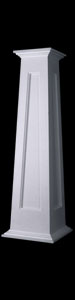 Design #371 - PVC - Recessed Panel Bungalow with Style 1 capital & base - 12" x 3'-0"
