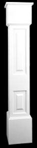 Design #384 - PVC - Split Raised Panel Boxed Column with Standard Collar A - 8" x 8'-0"