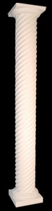 Design #290- PolyStone® - Rope Twist/Serpentine - Tuscan capital and base - 8" x 8'